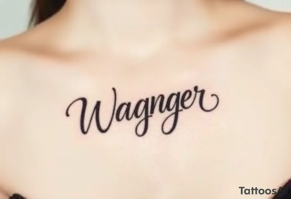 My last name, Wagner, in graffiti font tattoo idea