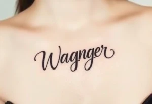 My last name, Wagner, in graffiti font tattoo idea