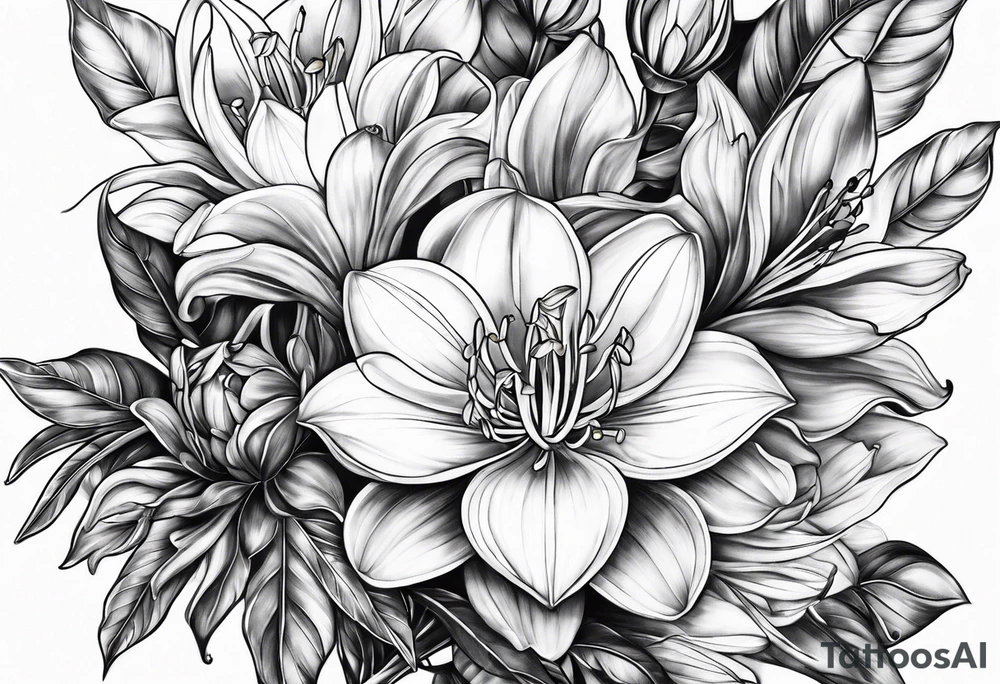 Honeysuckle tattoo idea