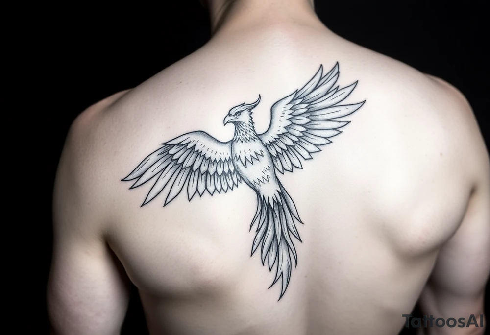 phoenix sur le bras gauche tattoo idea