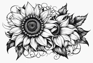 Sunflower chain tattoo idea