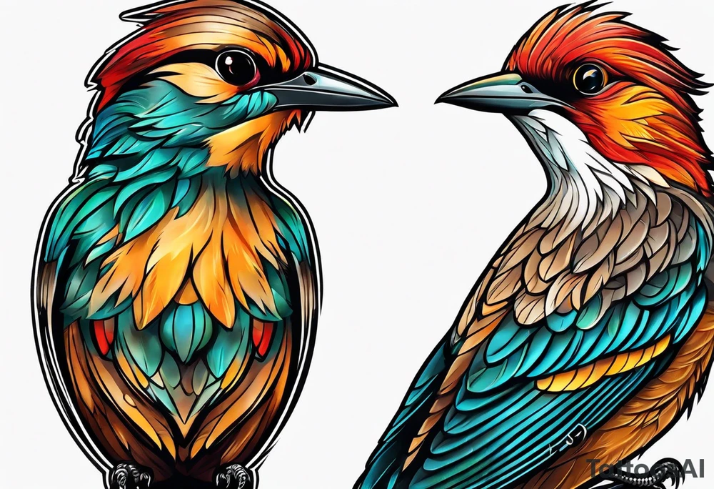 flicker bird tattoo idea