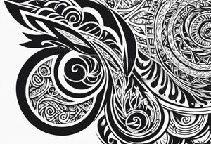 maori pattern horizontal tattoo idea