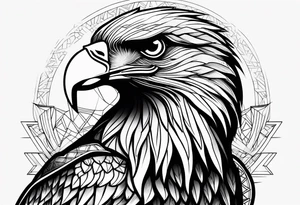 Powerful majestic eagle tattoo idea