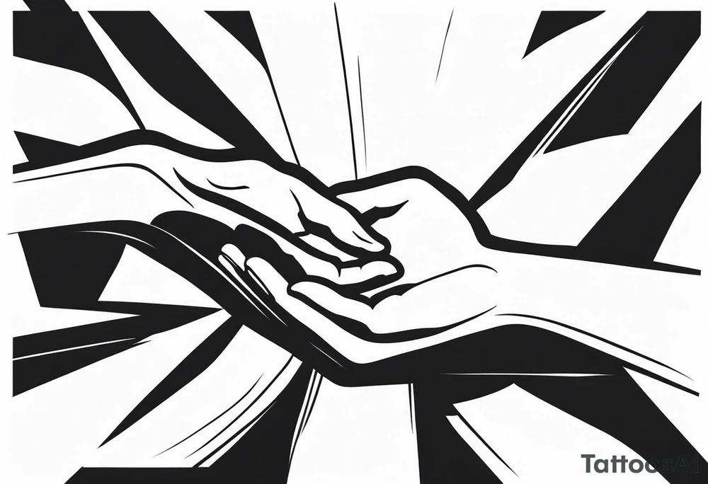 Hands open in a gesture of giving or recei tattoo idea