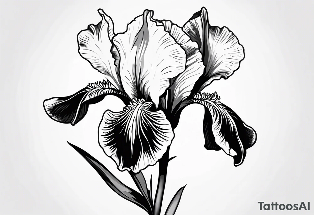 Iris flower tattoo idea