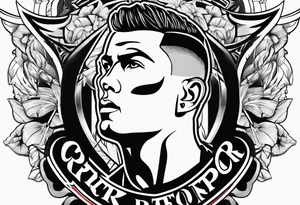 cr7 letters tattoo idea