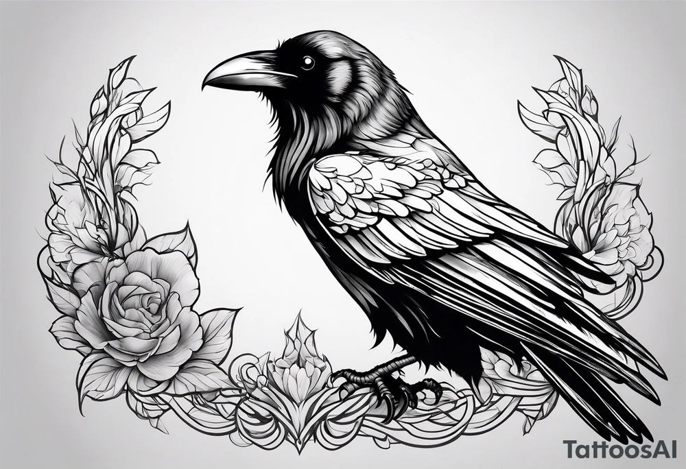 raven tattoo idea