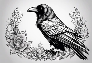 raven tattoo idea
