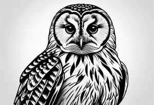 barred owl tattoo idea