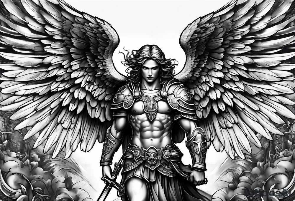 Archangel Saint Michael tattoo idea