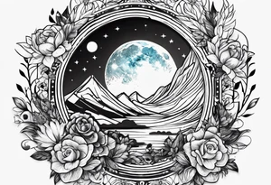 name Brayden, drawing representing love you to the moon and back tattoo idea