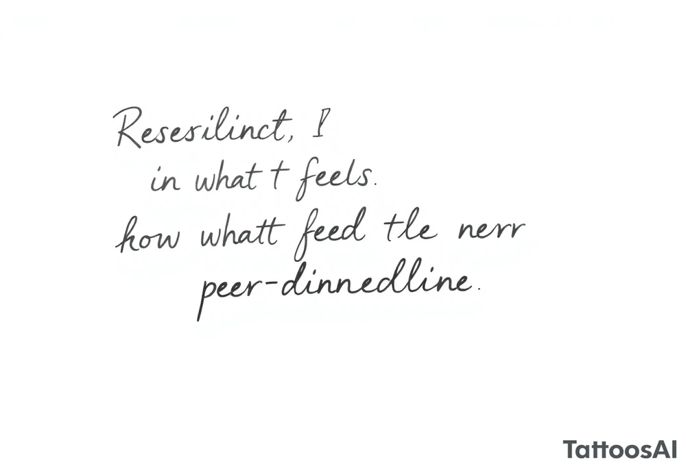 Resilience from what feels to have borderline personality disorder and adhd tattoo idea