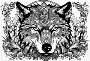 be a wolf at graund and be a eagle at sky at the same time tattoo idea