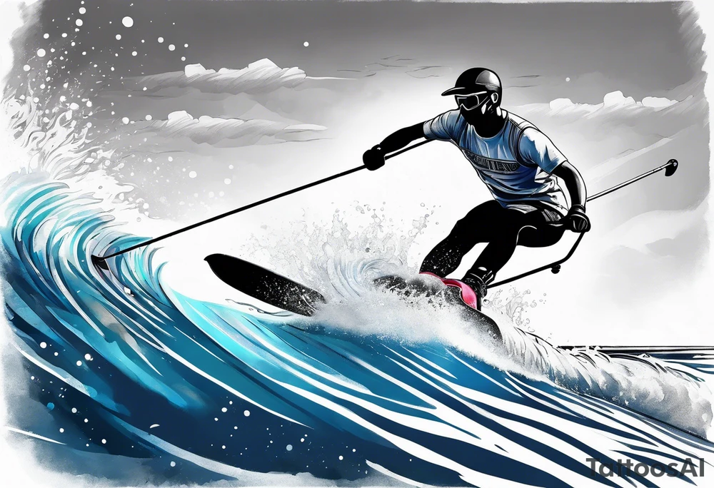 water skier tattoo idea