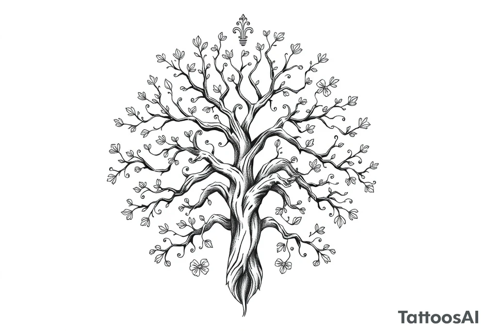 Irish family tree tattoo idea
