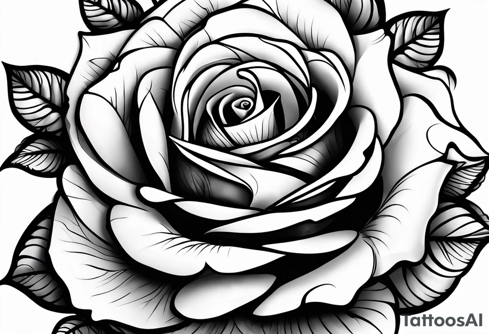 Rose flower tattoo idea