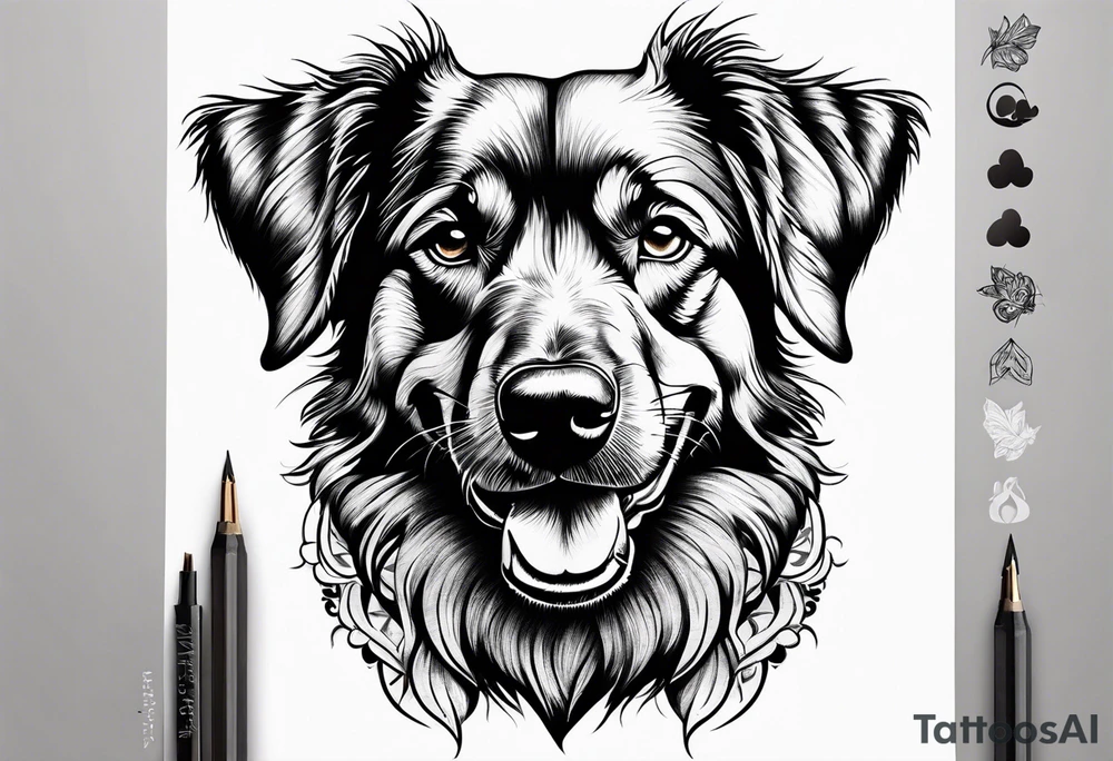 a dog tattoo idea