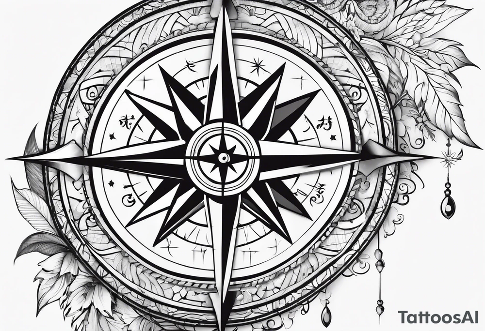 Nordic compass tattoo idea