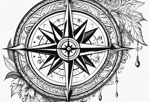 Nordic compass tattoo idea