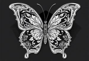 A night butterfly tattoo idea