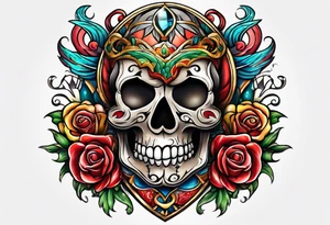 corazon con playa tattoo idea