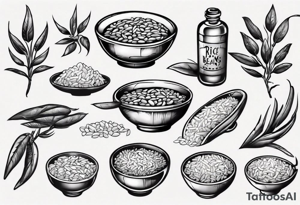 rice and beans tattoo idea