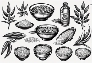 rice and beans tattoo idea