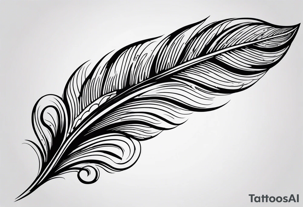 I need to cover an old tattoo of the word forever, the new tattoo should be a feather tattoo idea