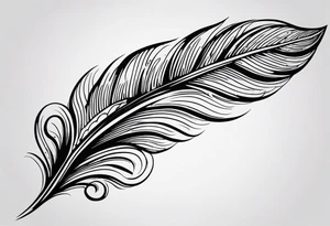 I need to cover an old tattoo of the word forever, the new tattoo should be a feather tattoo idea