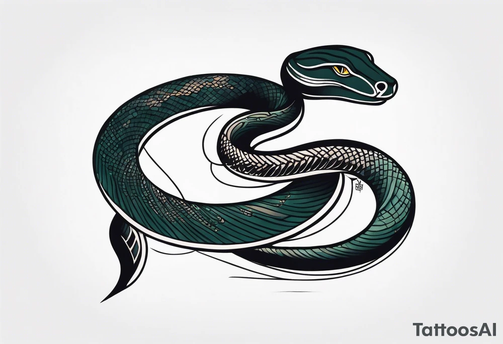a snake tattoo idea