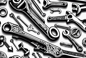 Mechanic wrenches tattoo idea