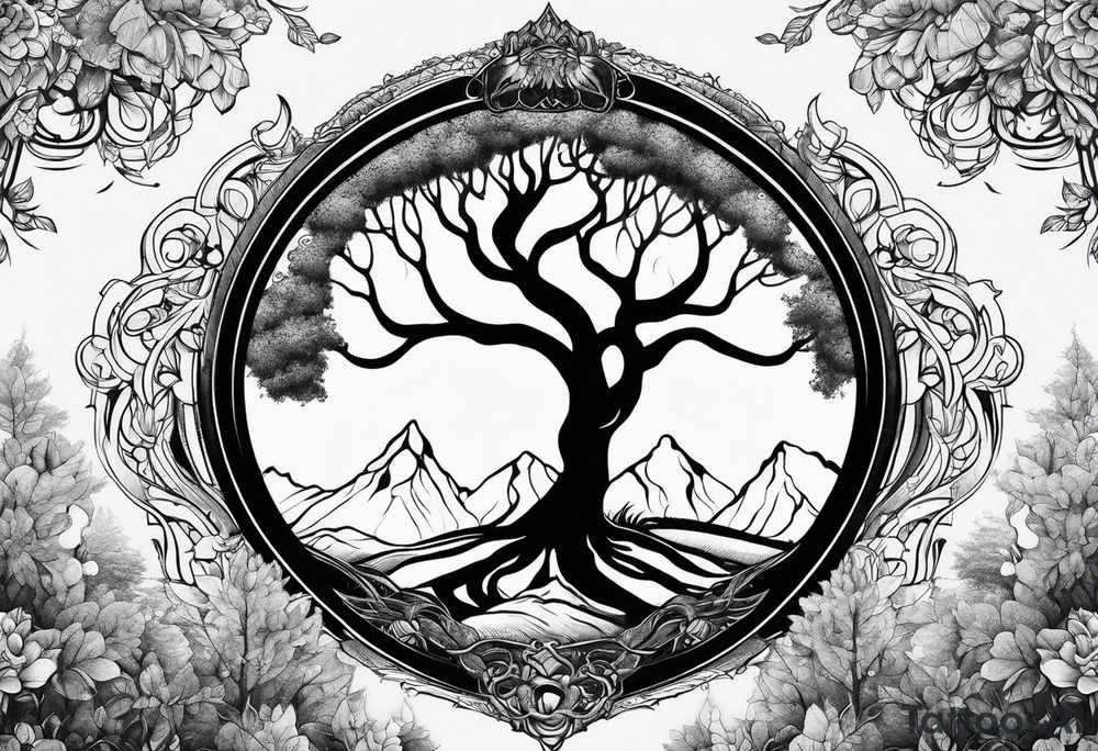 portal tree, forearm tattoo tattoo idea