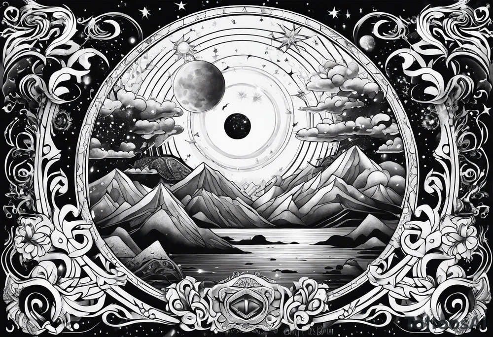 Cosmic tattoo idea