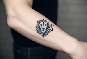 Fancy style "leo"  birth
 sign lion tattoo idea