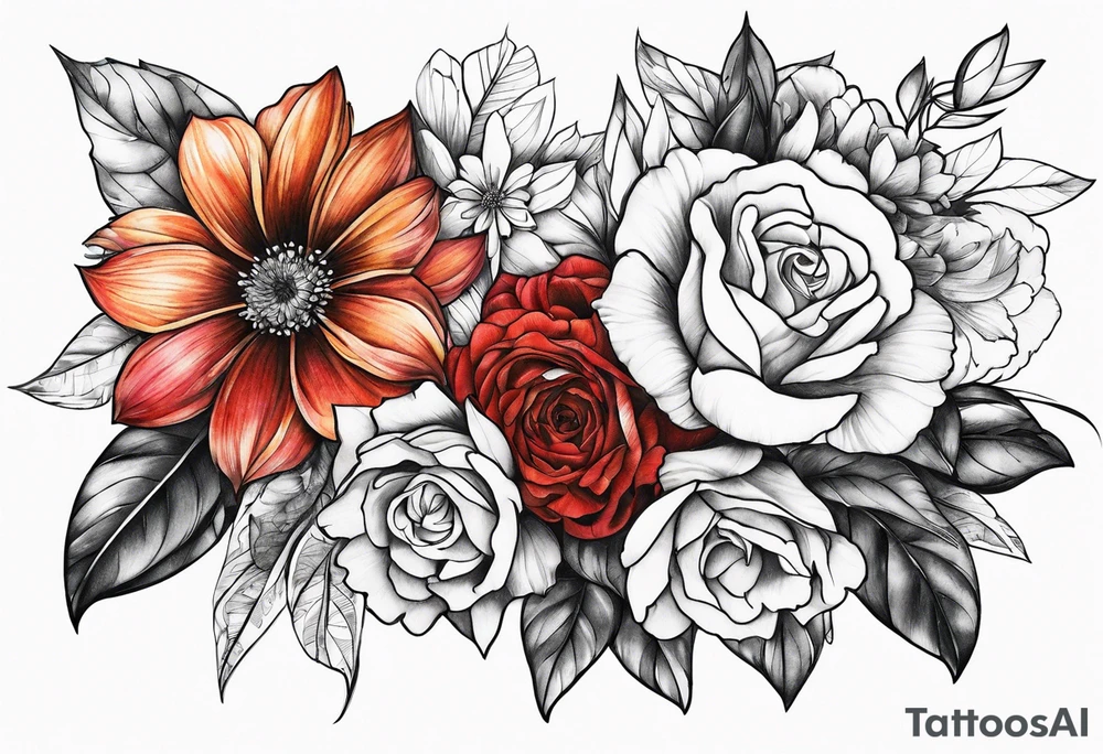 Flowers tattoo idea