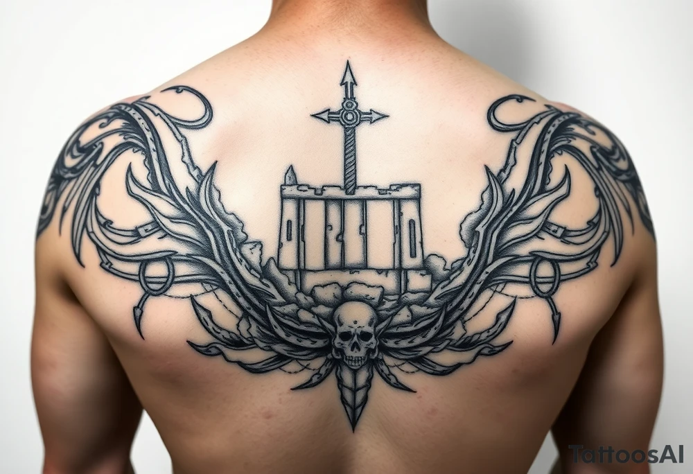 Viking tattoo that will attract a lot of money and will heal and keep you healty with ruins and their meanings tattoo idea