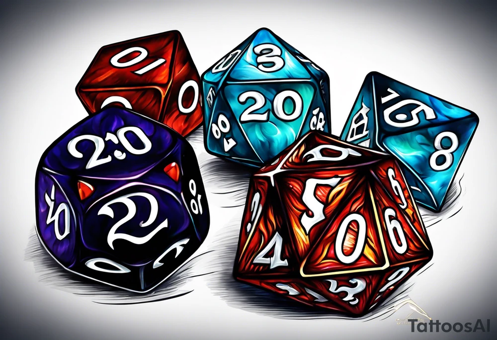 d20 dice tattoo idea