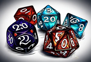d20 dice tattoo idea