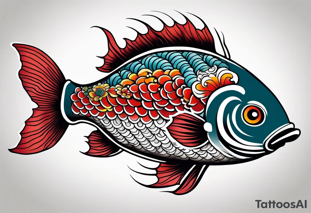 chinese culture fish tattoo idea