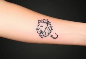 Fancy style "leo"  birth
 sign lion tattoo idea