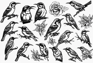 Angry growling honey eater tattoo idea