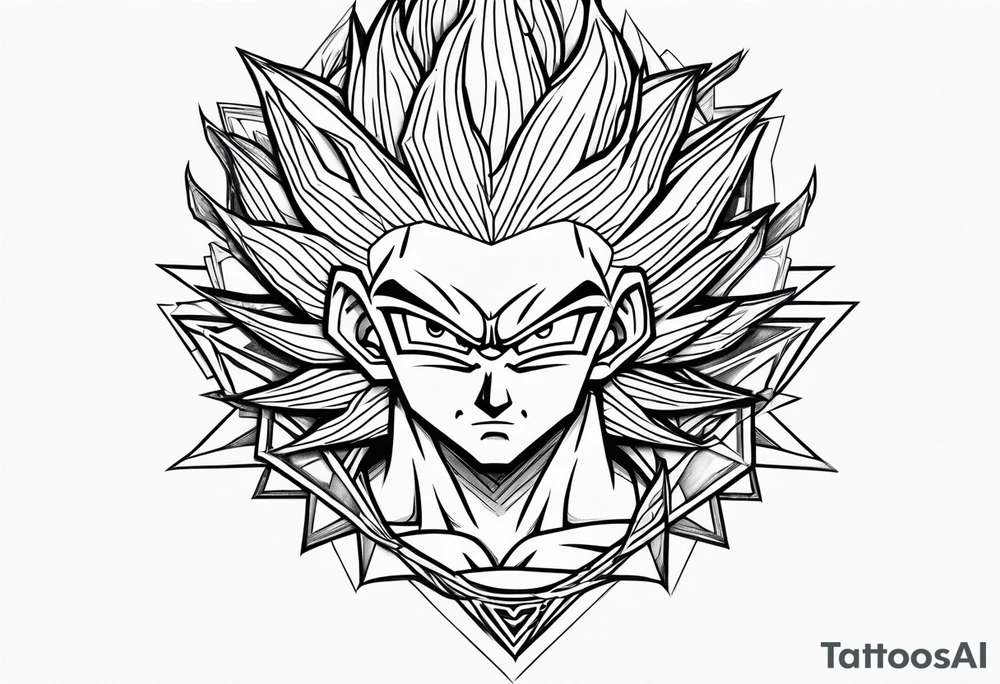 Dragonball z minimalistic simple tattoo idea