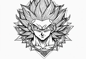 Dragonball z minimalistic simple tattoo idea