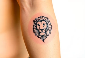 Fancy style "leo"  birth
 sign lion tattoo idea