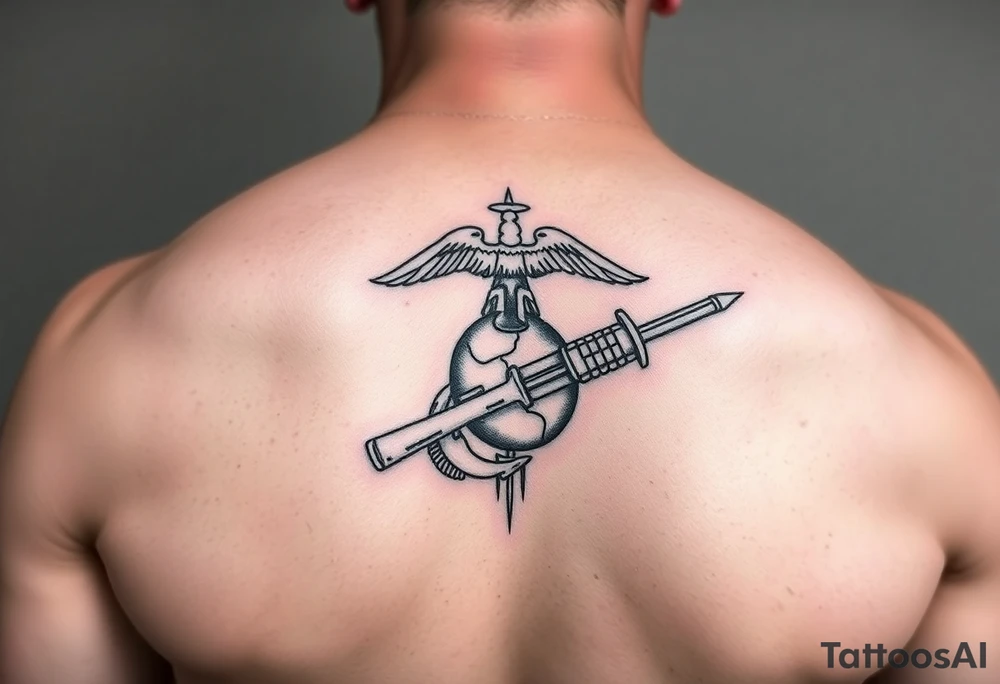 Operation Iraqi freedom combat marine veteran tattoo idea