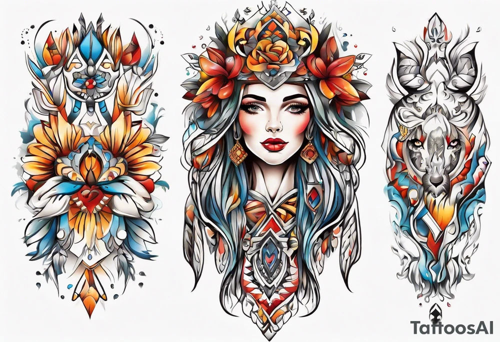 Beautiful Ukrainian Woman Forward tattoo idea