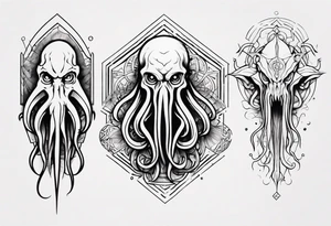Cthulhu theme for forearm tattoo idea