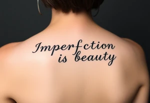 Imperfection is beauty tattoo idea