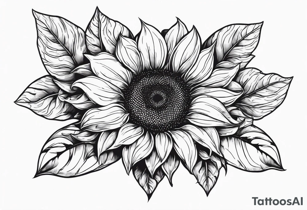Sunflower for a male tattoo tattoo idea